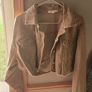Cropped corduroy jacket